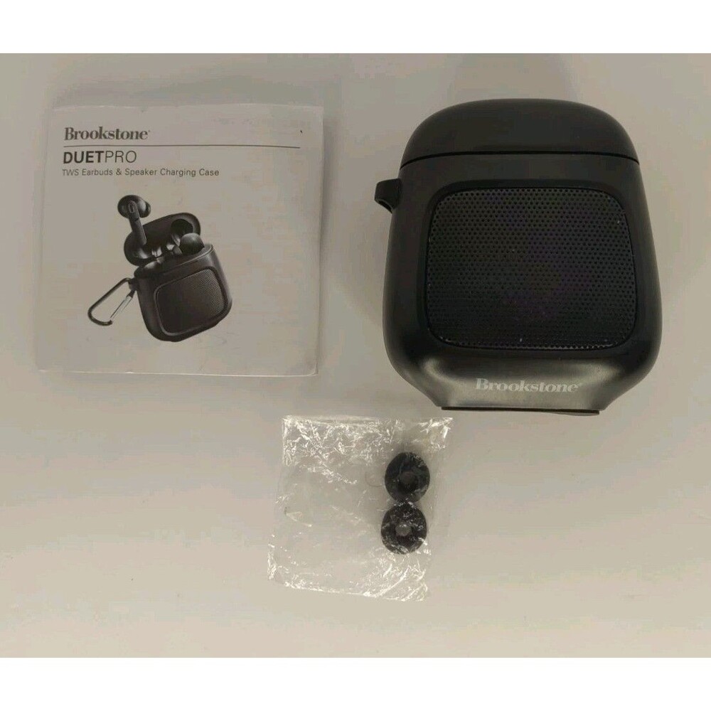 Brookstone DuetPro True Wireless Earbuds & Bluetooth Speaker Charging Case TESTE